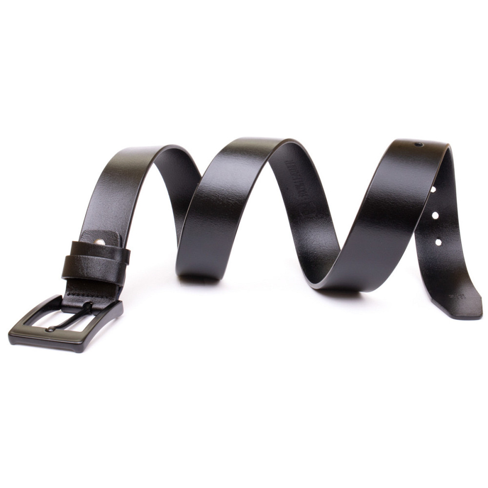 Ремень классика мужской Vintage 20382 Черный Киев - изображение 3