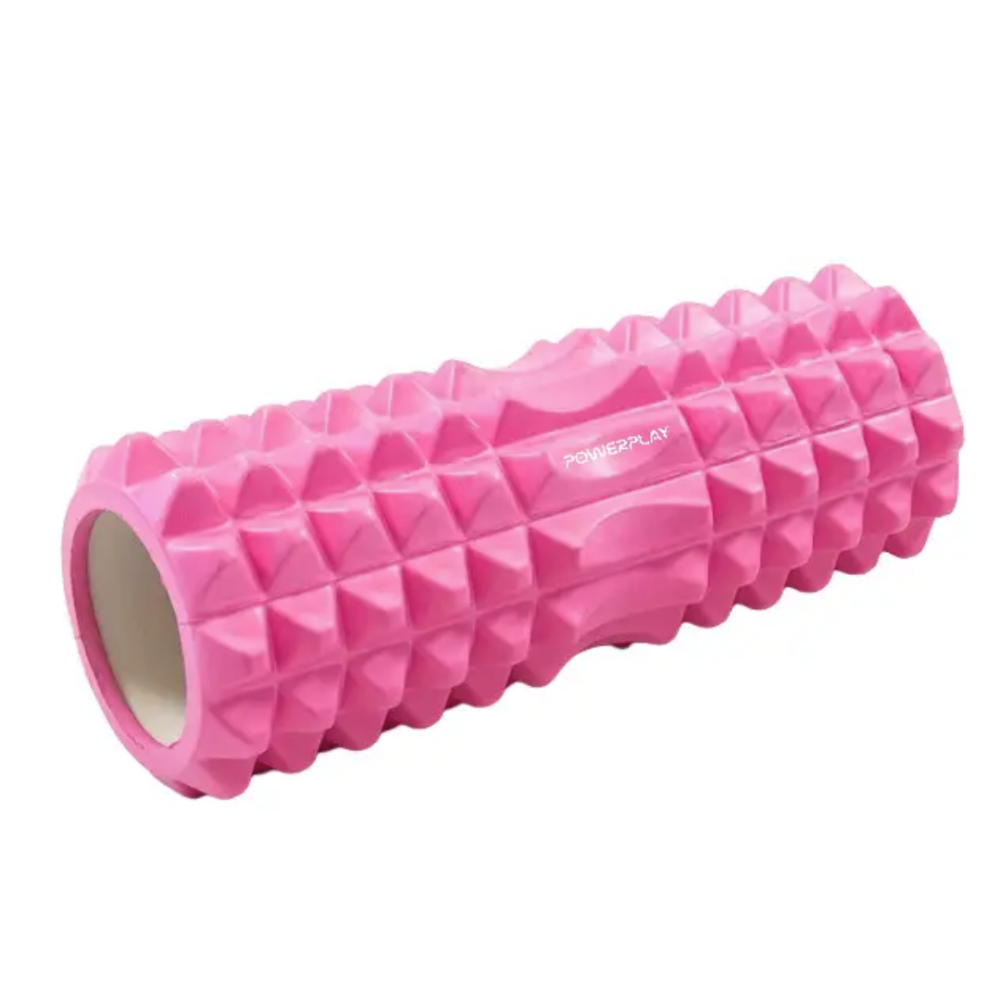 Масажний ролик (роллер) PowerPlay 4405 EVA Massage Рожевий Roller  (33x12см.) Кам'янське - фото 1
