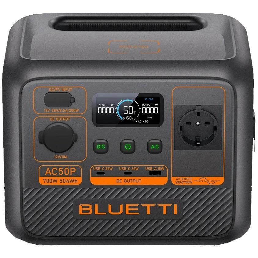 Зарядна станція Bluetti AC50P, 504Wh, 700W, LiFePO4 ( Чорний ) Харків - фото 2