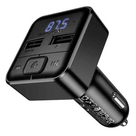 АЗП з FM-модулятором BOROFONE BC63 Selecto car BT FM transmitter Black Одеса