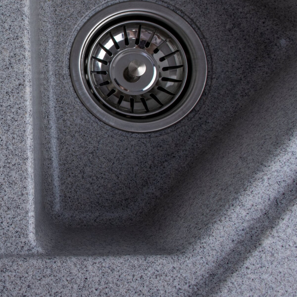 PLATINUM Гранітна мийка для кухні Platinum 9950 PANDORA матова Сіра Київ - фото 5