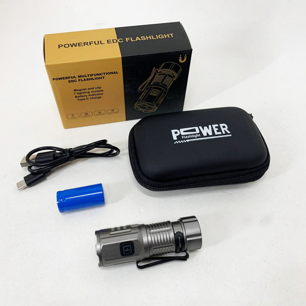 Мощный аккумуляторный лед фонарик, Фонарик на все случаи, Оригинальный ручной фонарь HI-35 Львов - изображение 7