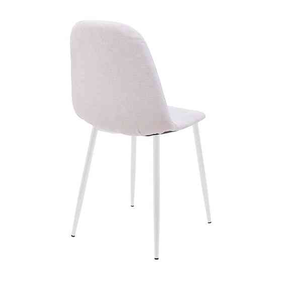 Стілець крісло м'який MacaoDesign U Magic Beige білі ніжки Білий Київ