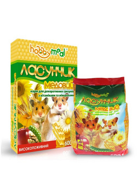 Корм Хобби Мил Лакомка Медовый для мелких и средних грызунов 600 г, O.L.KAR Винница - изображение 2