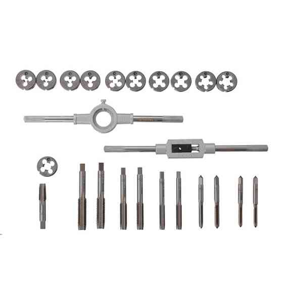 Набор плашек и метчиков, 24 ед., M5-M12 INTERTOOL SD-8026 Киев