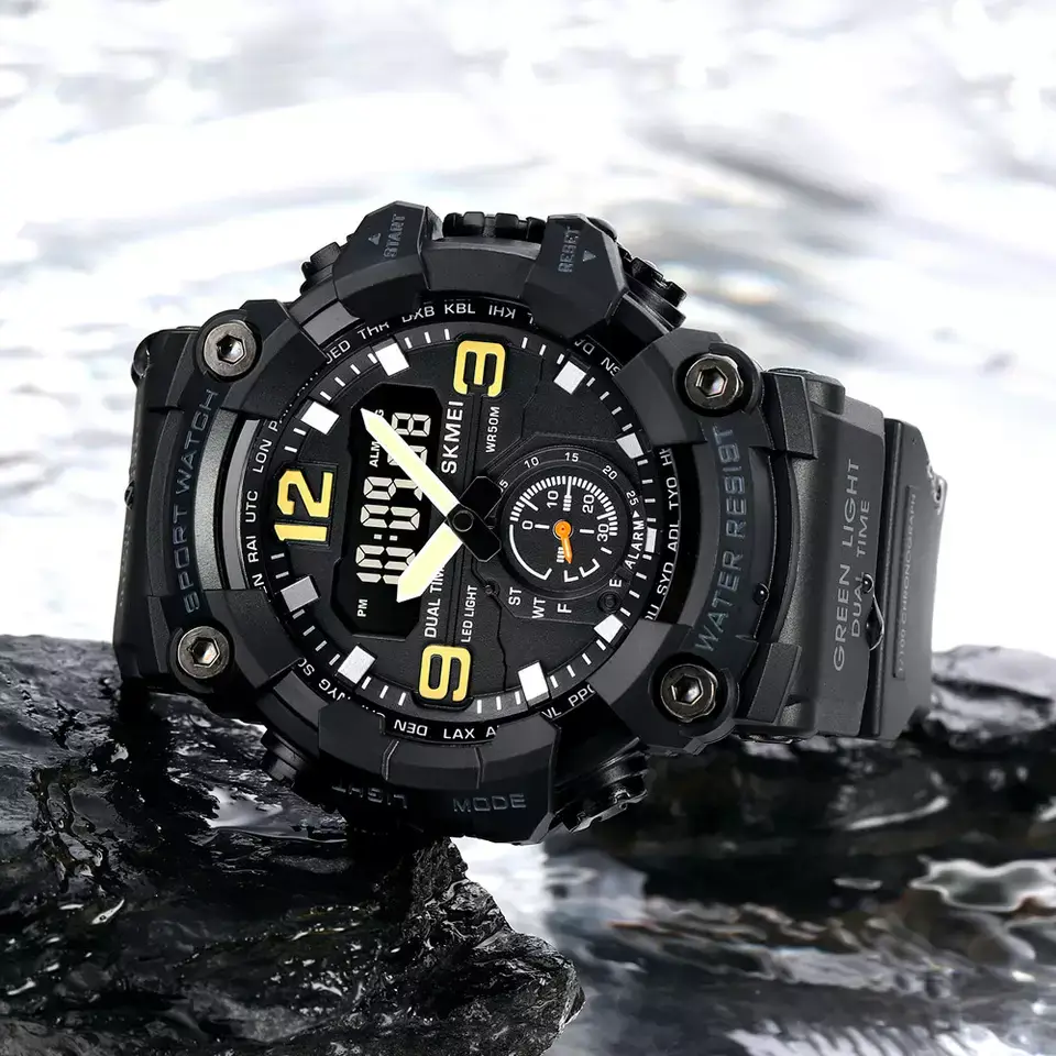 Мужские спортивные наручные часы Skmei 1965 (Черный) Винница - изображение 5