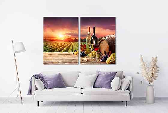 Модульная картина в гостиную / спальню  Вина  TLV-2_054 90x132 см Київ