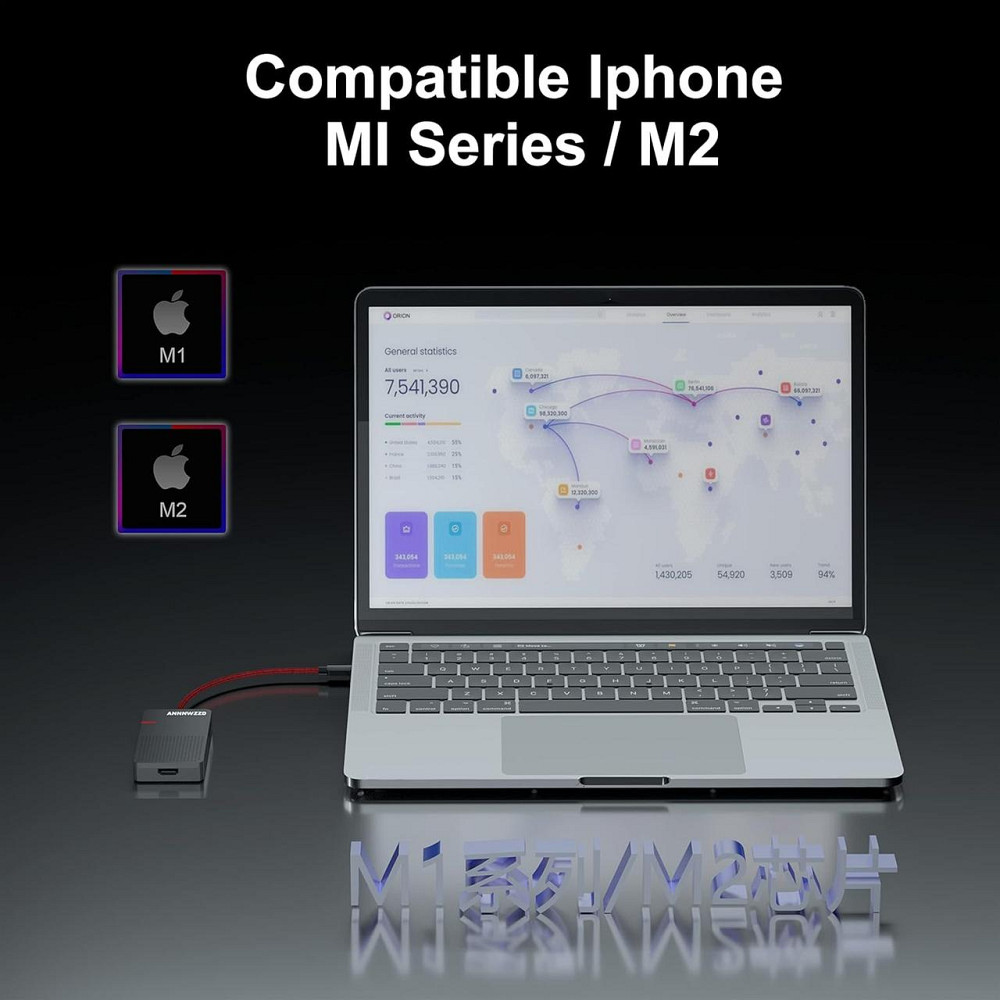 Док-станция 7в1, USB-C хаб с HDMI 4K, USB 3.0, кардридерами SD/TF, PD зарядкой 100W черный HUB Type-C PD 100Вт Киев - изображение 7