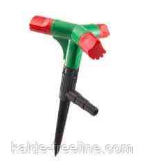 Дождеватель 3-ход + колышек зеленый Харьков