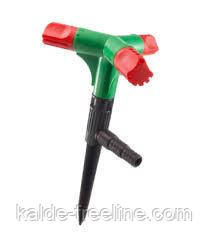 Дождеватель 3-ход + колышек зеленый Харьков - изображение 2