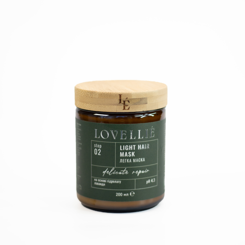 Легка кремова маска Делікатне відновлення Light Hair Mask Delicate Repair LOVELLIE 200 мл Київ - фото 1