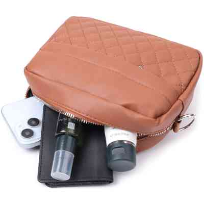 Сумка Vintage Жіноча крос-боді з монетницею з екошкіри Руда (22795) Вінниця