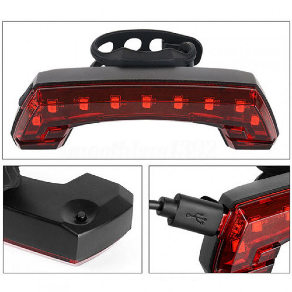 Задняя велофара BG-806-11SMD (красный) ЗУ + micro USB + звонок + поворотники Винница - изображение 8