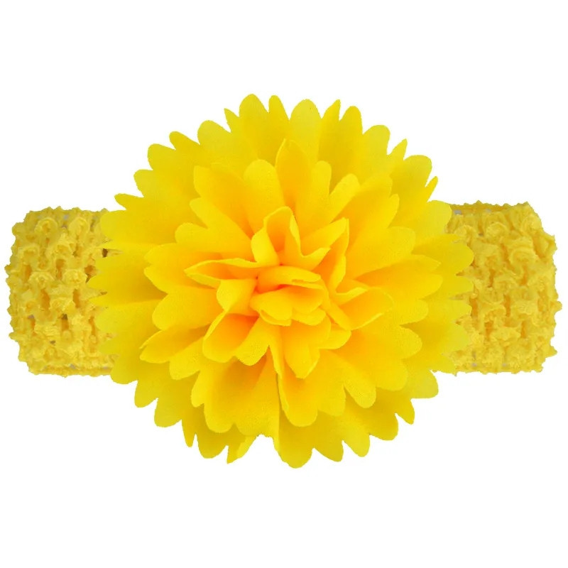 Повязка для девочки на голову с цветком 30-50 см желтый Киев - изображение 1