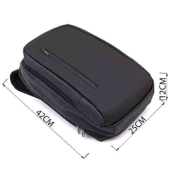 Добротний чоловічий рюкзак із текстилю Vintage 20490 Чорний Київ