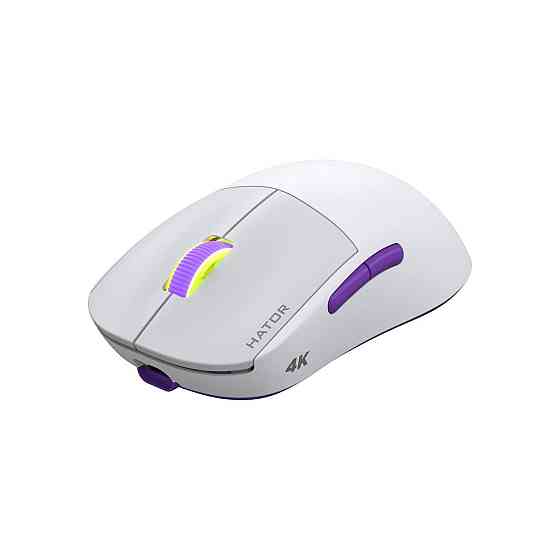 Миша бездротова Hator Quasar 2 Ultra 4K Wireless White/Lilac (HTM571WL) Біло-фіолетовий Харьков