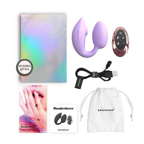 Віброяйце з вакуумною кліторальною стимуляцією Love To Love Wonderlover VIVA MAUVE Sex Aura Київ