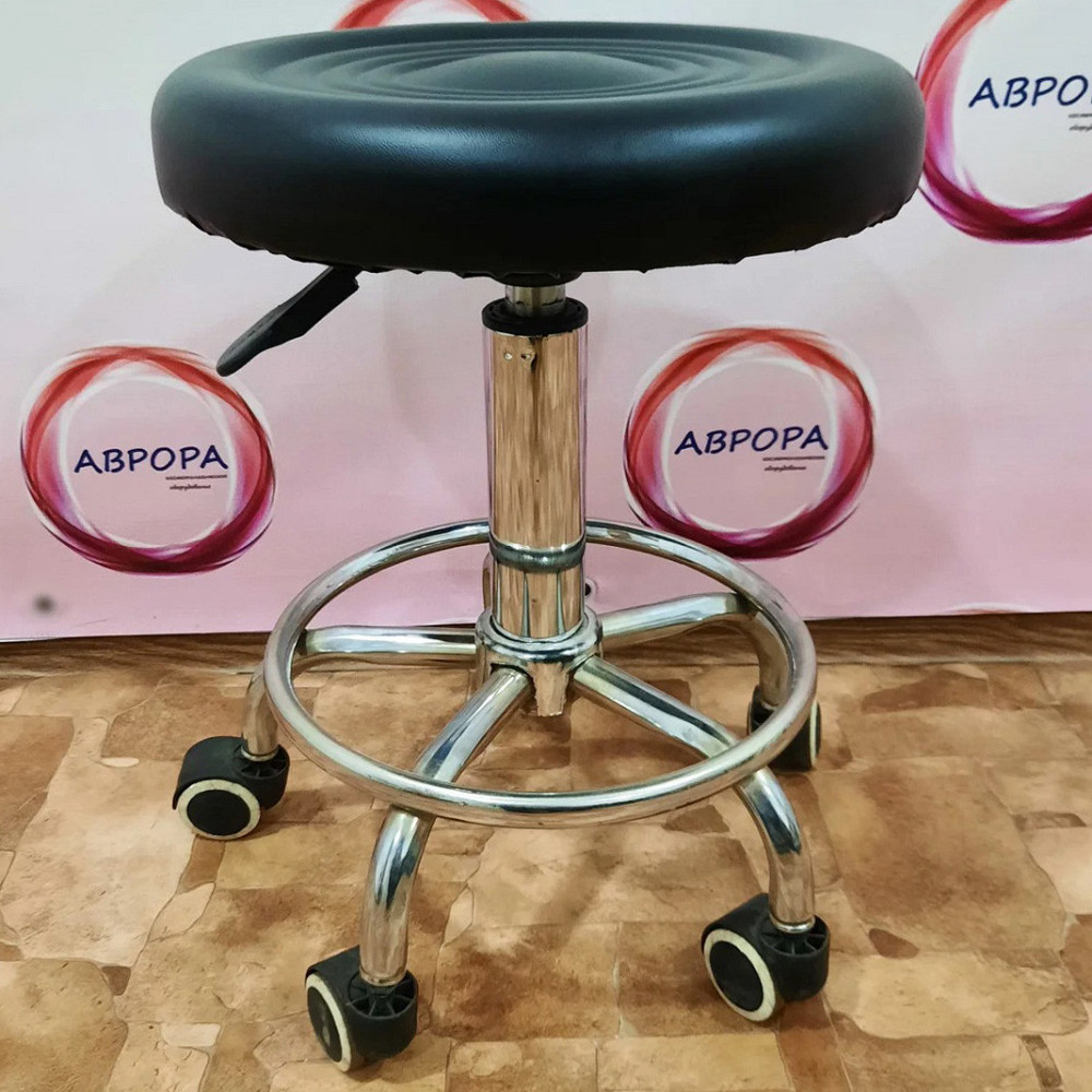 Стілець майстра косметолога круглий на коліщатках без спинки для салону краси Київ - фото 2