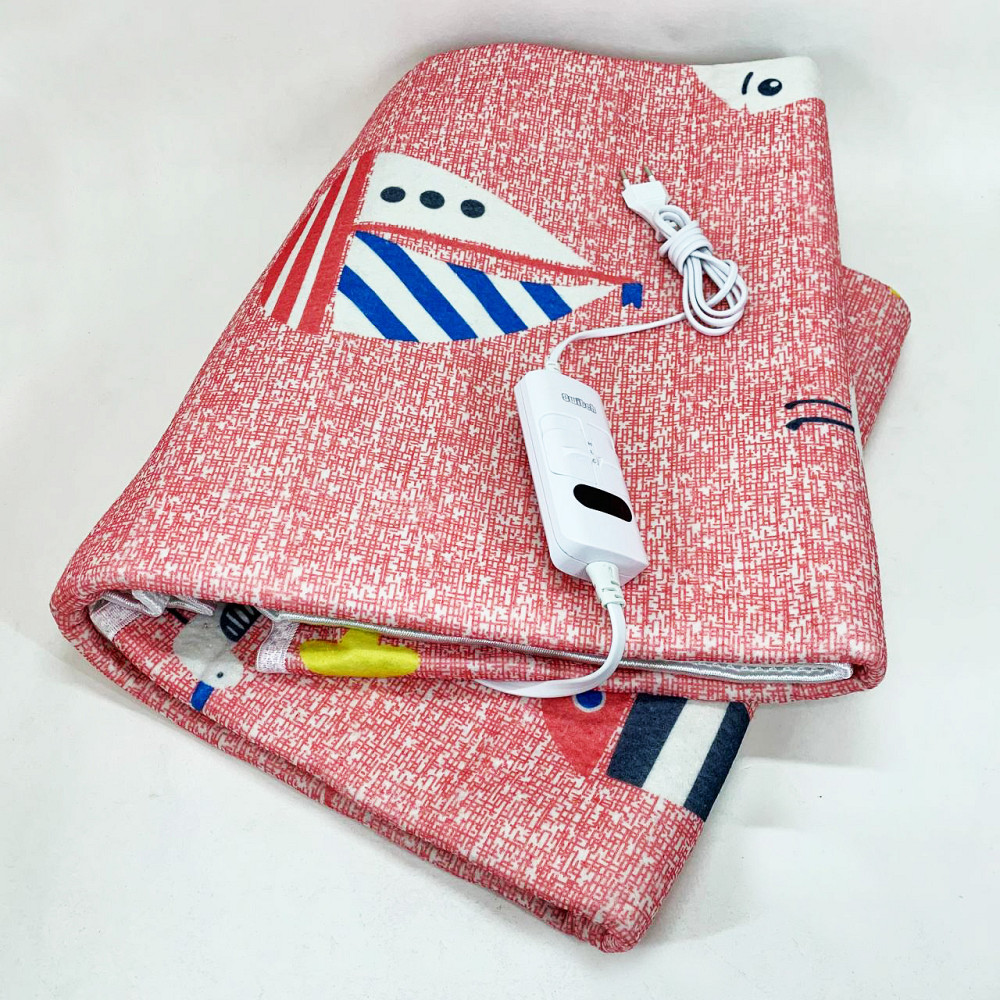 Электропростынь 150х120 см теплая электро простыня одеяло с подогревом красный CL-97 Львов - изображение 5