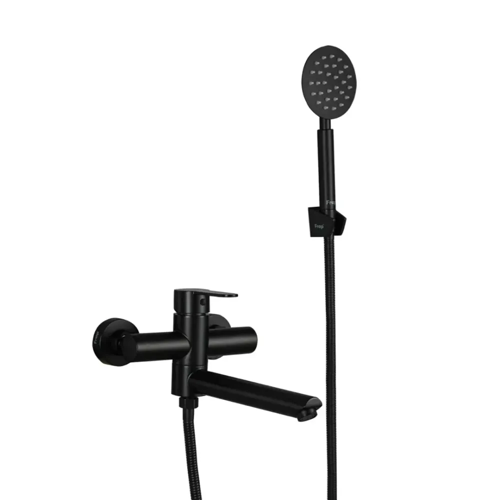 Смеситель для ванны с душевым гарнитуром Frap H801 F32801-6 черный Киев - изображение 1