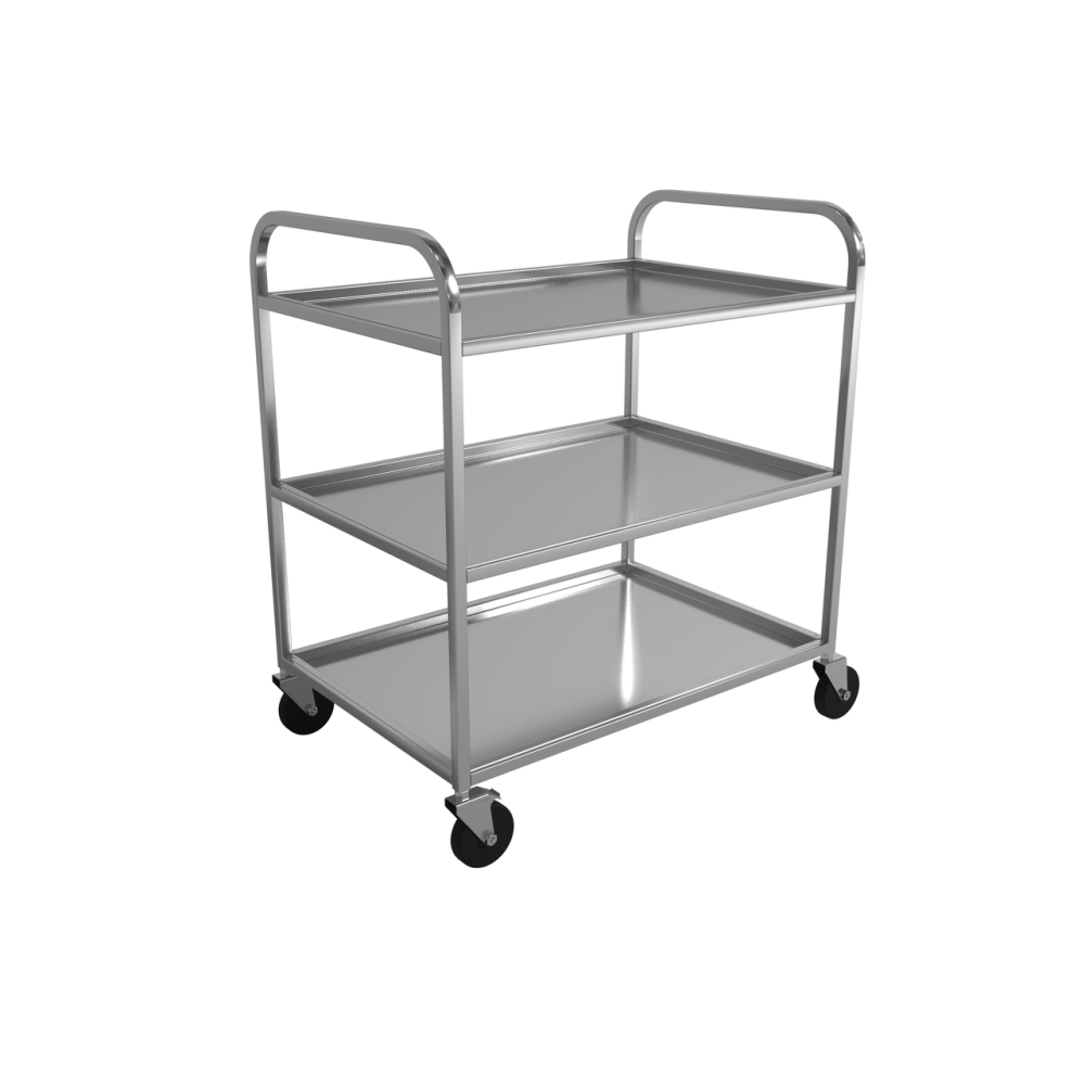 Тележка медицинская из нержавеющей стали для стерильной тары ВМт-3 Днепр - изображение 1