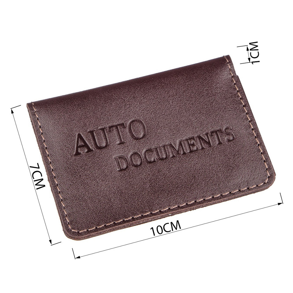 Обкладинка для авто документів 3 слота шкіряна Shvigel 13967 Коричнева Київ - фото 2