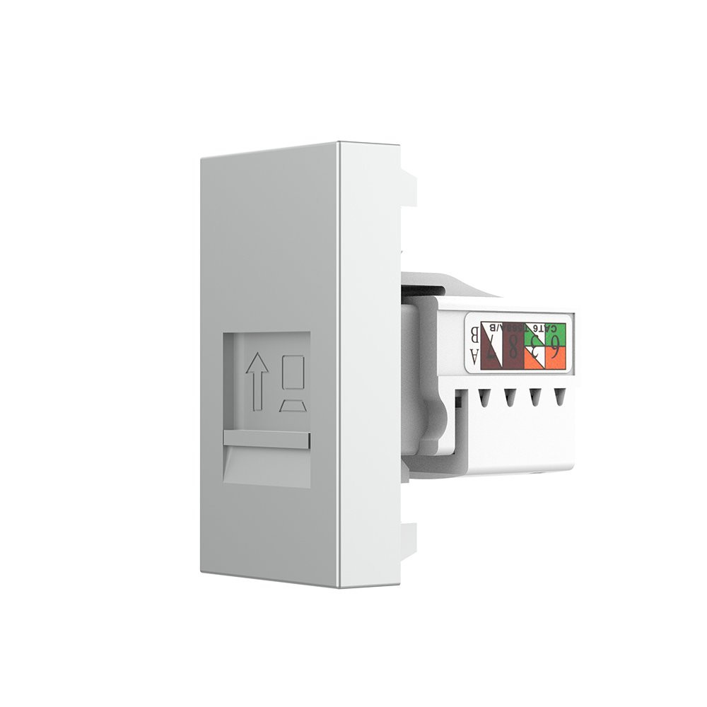 LIVOLO Інтернет-розетка RJ-45 (8P8C Cat.6) LIVOLO, сіра, модуль 0.5 поста, з шторкою (VL-FCCP-1 Коломия - фото 10