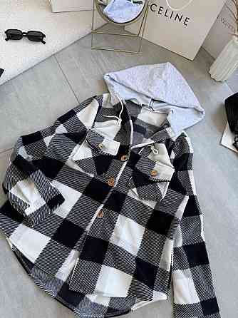 Женская теплая оверсайз рубашка с капюшоном турецкий двусторонний флис Полар Серый, 48/52 Одесса