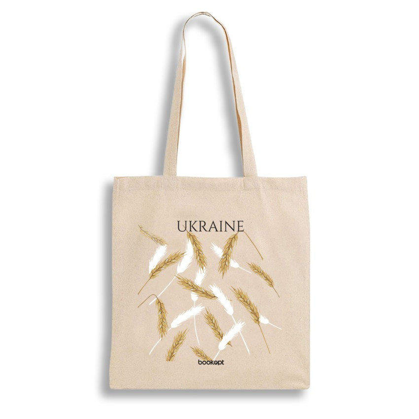 Екошопер BookOpt BK4007 Ukraine (Колоски) бежевий Киев - изображение 2