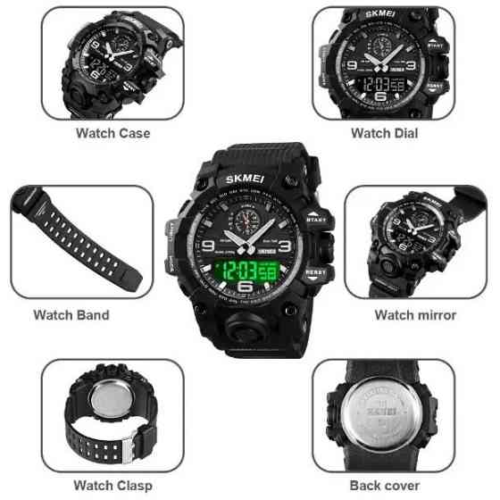 Годинники наручні спортивні SKMEI 1586BK BLACK, Годинники чоловічі спортивні, Годинники JF-605 спортивні скмей Київ