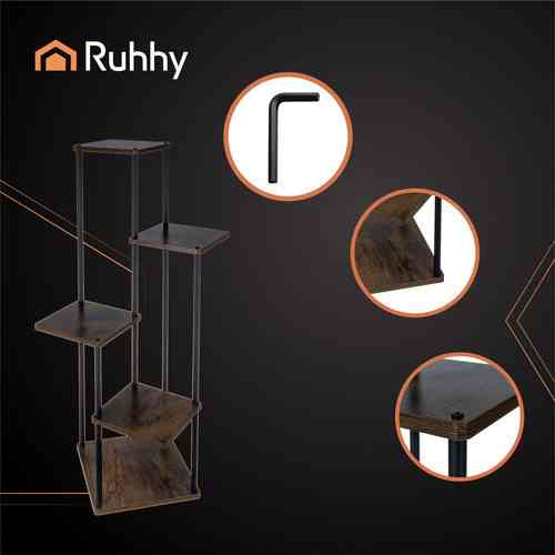 Підставка для квітів сталева 5 рівнів 107 см стиль лофт Ruhhy (25998) Нововолинськ