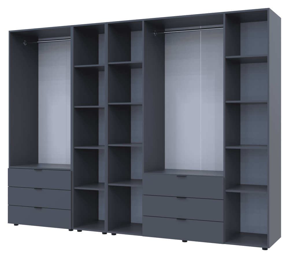 Комплект шкафов для одежды Doros Гелар (3 шт.) 270,7х49,5х203,4 см Графит (DRS-011157) Львов - изображение 4
