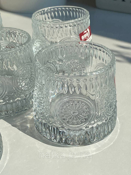 Набір склянок OLens "Тристан" 170 мл 6 шт 7х7,5 см товсте скло для дому та ресторанів 102-309 Київ - фото 2