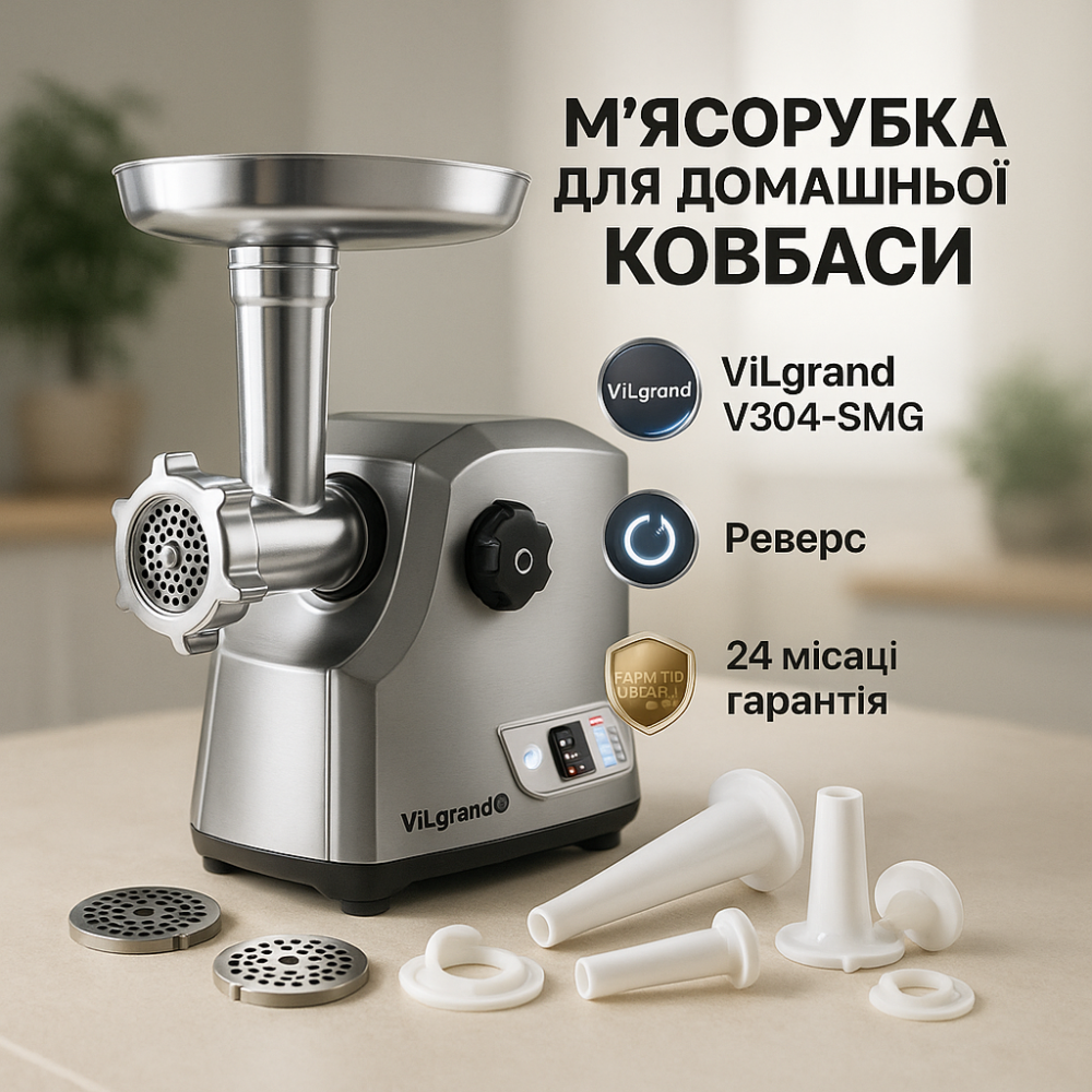Электрическая мясорубка для современной кухни ViLgrand V304-SMG 3000Вт, Электро мясорубка для томатов TP-49 Львов - изображение 20
