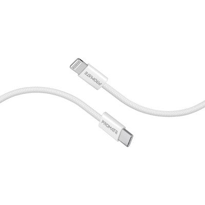 Дата кабель USB-C to Lightning ecoline-ci120.white Promate (ecoline-ci120.white) Винница - изображение 1