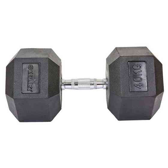 Гантель 40 кг цільна шестигранна гексагональна Zelart Київ