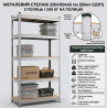 Металлический стеллаж оцинкованный Siker G2211 (220х110х45 см 5 полок до 1000 кг) для гаража склада и кладовки