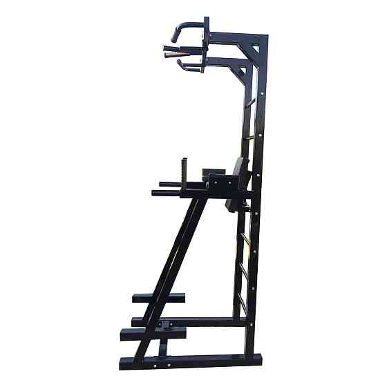 Турник + пресс + брусья напольная стойка 50х50 мм KZ-837 Черный Спортивные стенки и турники для дома разборная Киев