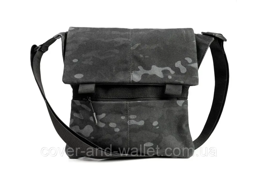 Тактическая сумка мессенджер через плечо с кобурой под пистолет Multicam Black Киев - изображение 1