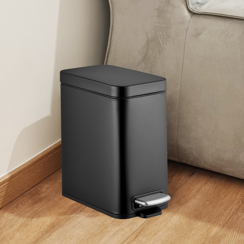 Прямоугольное мусорное ведро с плавным закрытием Mixxus Premium Quadro-TC0105 5 л, черное Харьков - изображение 20