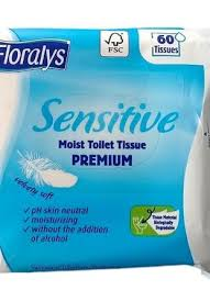 Вологий туалетний папір-серветки FLORALYS Premium Sensitive 80 шт Львів - фото 1