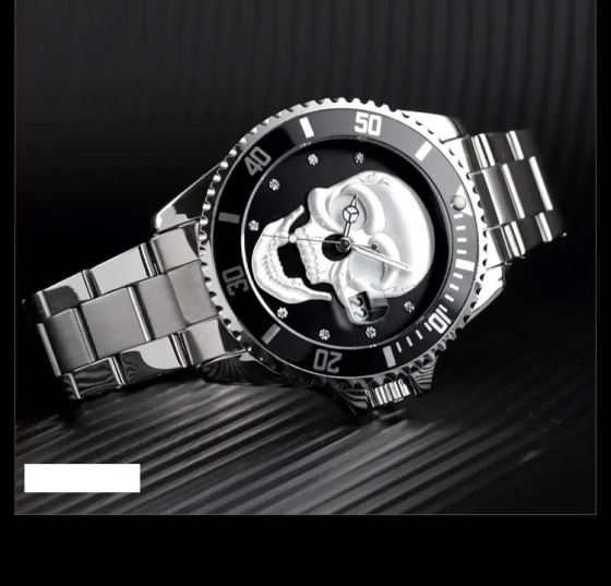 Годинники чоловічі наручні з черепом Skmei 9195 (Сріблясті) Вінниця