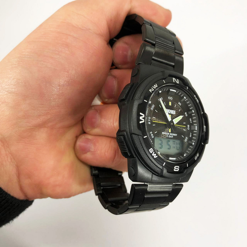 Наручні годинники з електронним механізмом SKMEI 1370BKWT, Спортивні годинники чоловічі водонепроникні OI-27 Івано-Франківськ - фото 4