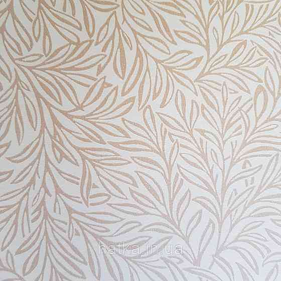 Шпалери флізелінові екологічно чисті Rasch Salisbury 0.53х10 листя гілки маленькі коричневі на жовтому Київ
