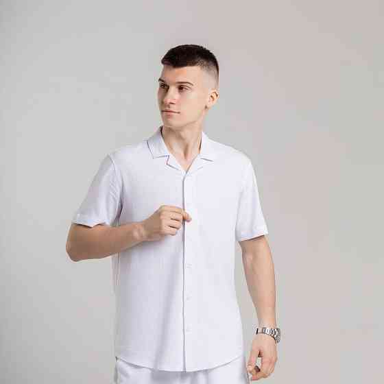 Чоловіча сорочка з коротким рукавом біла Pobedov Marsel Київ