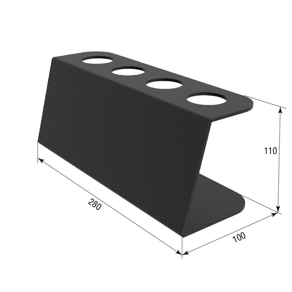 Подставка EKOSTAR под 4 вафельных рожка. Черный акрил 3 мм. Киев - изображение 2