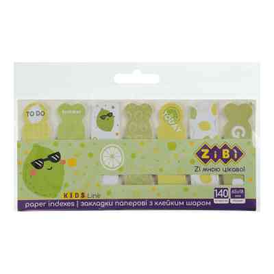 Стікер-закладка ZiBi паперові Lime з клейким шаром 65х18 мм 7 х 20 аркушів (ZB.15104) Вінниця