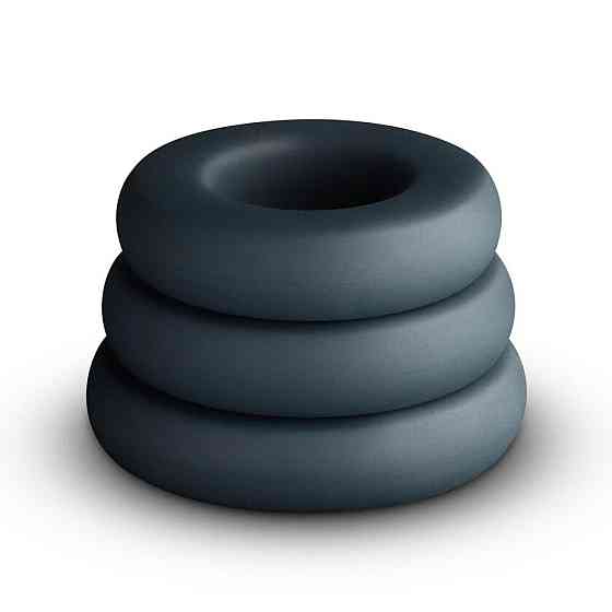 Набір ерекційних кілець Boners 3-Piece Hefty Cock Ring Set, діаметр 3,2 см, 3,8 см та 4,5 см Sex Aura Київ
