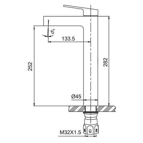 Змішувач для умивальника Koer KI-11016-02 високий     ( KR4790 ) 21697 Харків