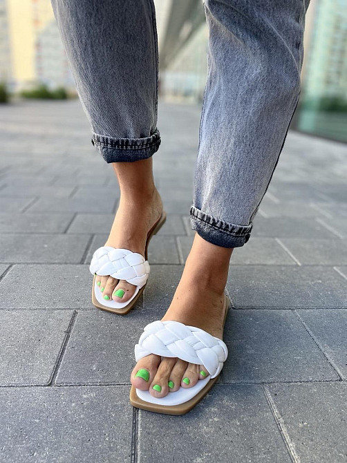 KATI SHOES Шльопанці жіночі KATI SHOES 020 білі (літо, шкіра натуральна) (5137) Коломыя - изображение 4